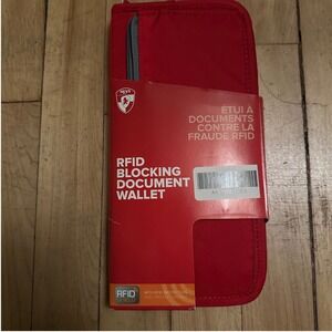 HEYS RFID Blocking Document Travel Wallet Passport Holder Organizer‎ Red New